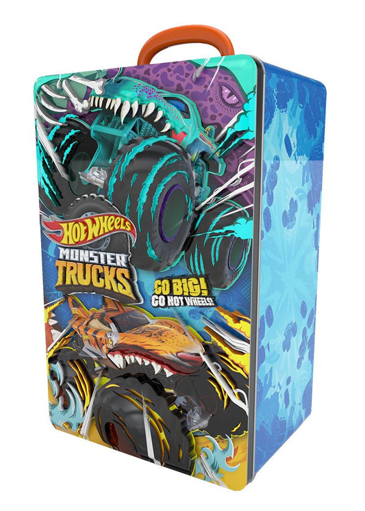 Hot Wheels Monster Trucks Tin Storage Case Assorted