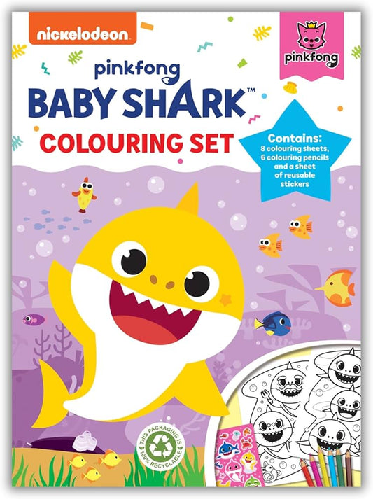 Baby Shark Colouring Set