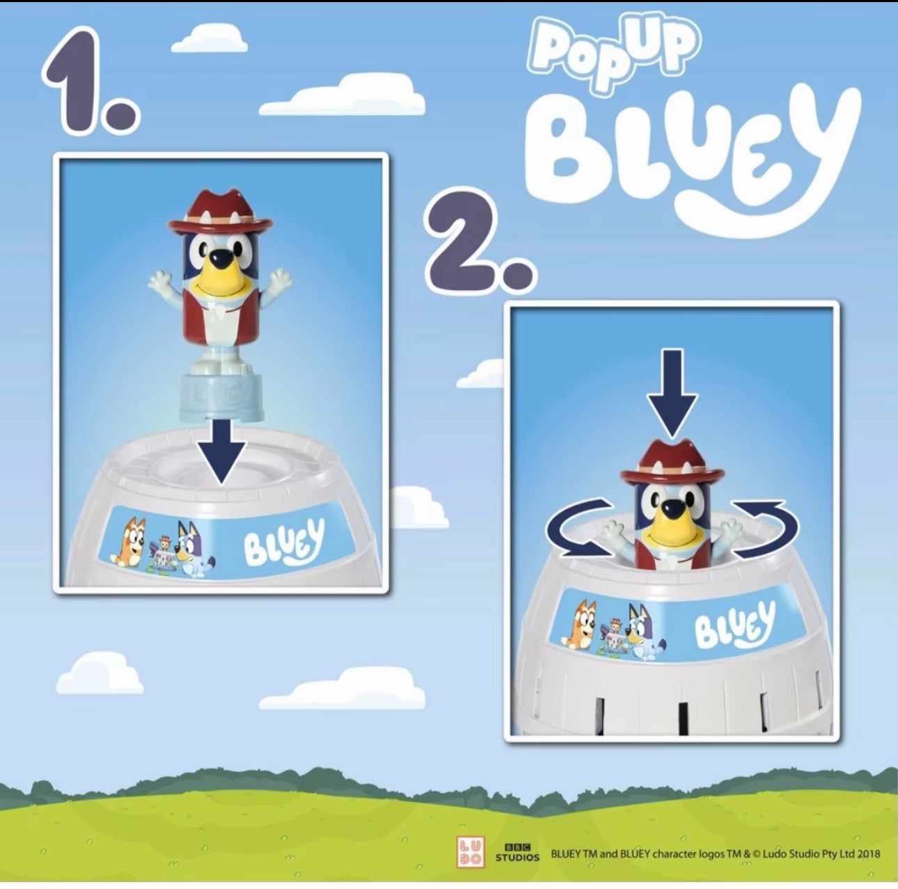 Tomy Pop Up Bluey