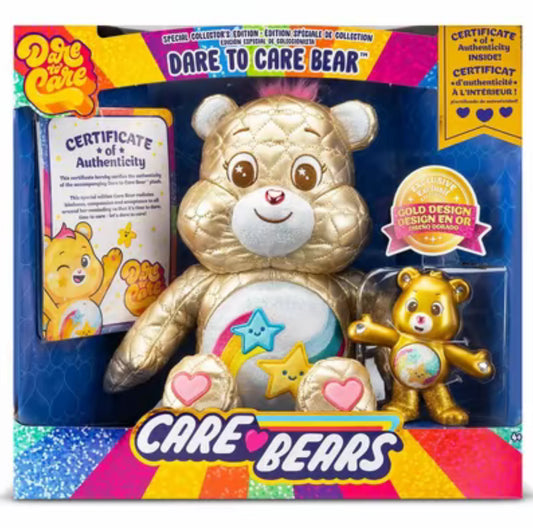 Care Bears Dare to Care Gold Quilted Bear Plush