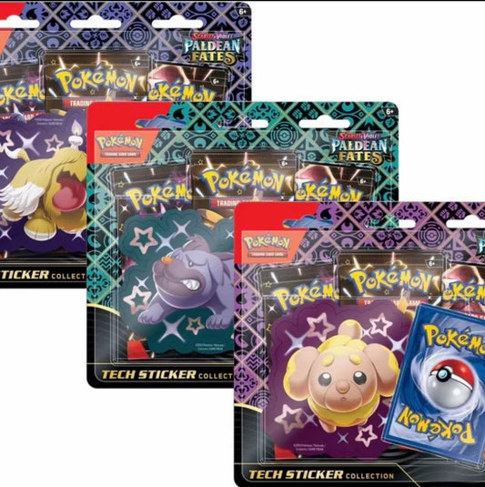 Pokemon Scarlet and Violet Paldean Fates Tech Sticker Collection